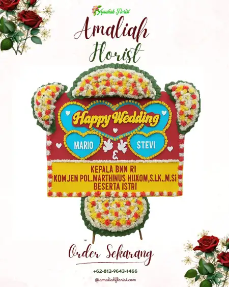 Papan Bunga Pernikahan Tambakmekar